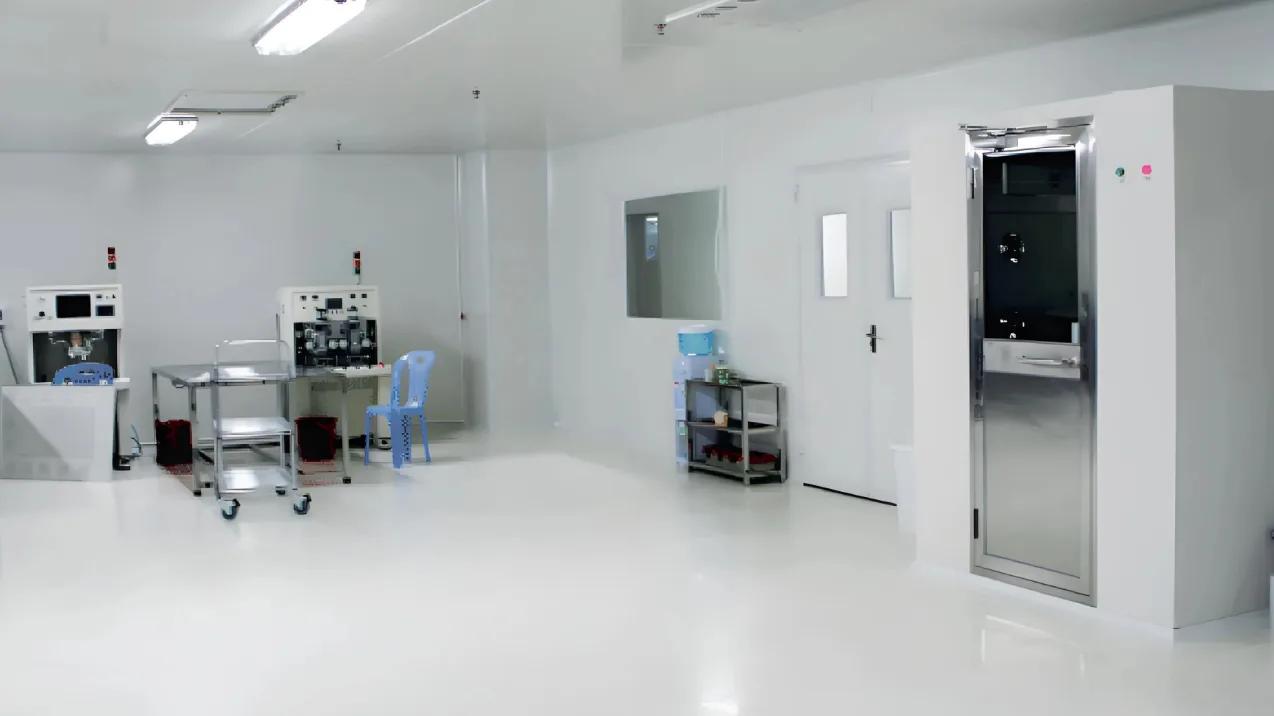 The Aili Agent sensor cleanroom, with an air shower on the right